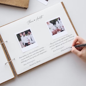 Wedding Guest Book, Instax Polaroid Photo Album, Wooden Photo Guest Book Sign, Wedding Reception Newlywed