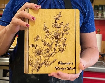 Personalized Recipe Binder Book Custom Christmas Gift For Mom From Daughter Grandma Blank Cookbook