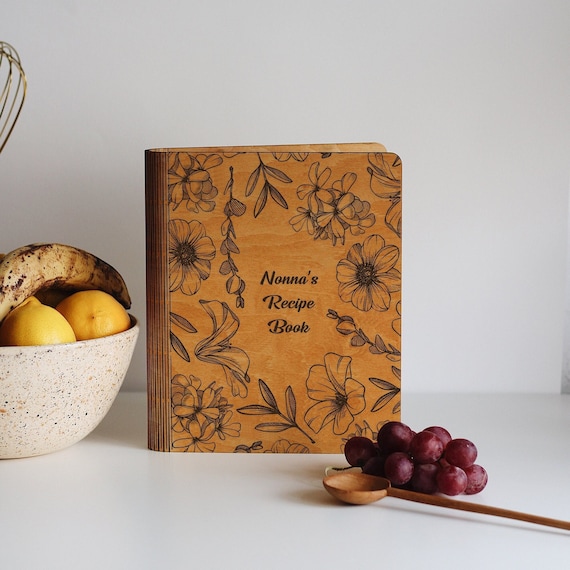 Personalized Journal Blank Recipe Book Custom Recipe Binder Mothers Day Gift Christmas