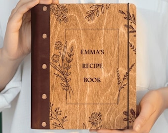 Libro de recetas en blanco personalizado, carpeta de recetas personalizada para escribir tus propias recetas