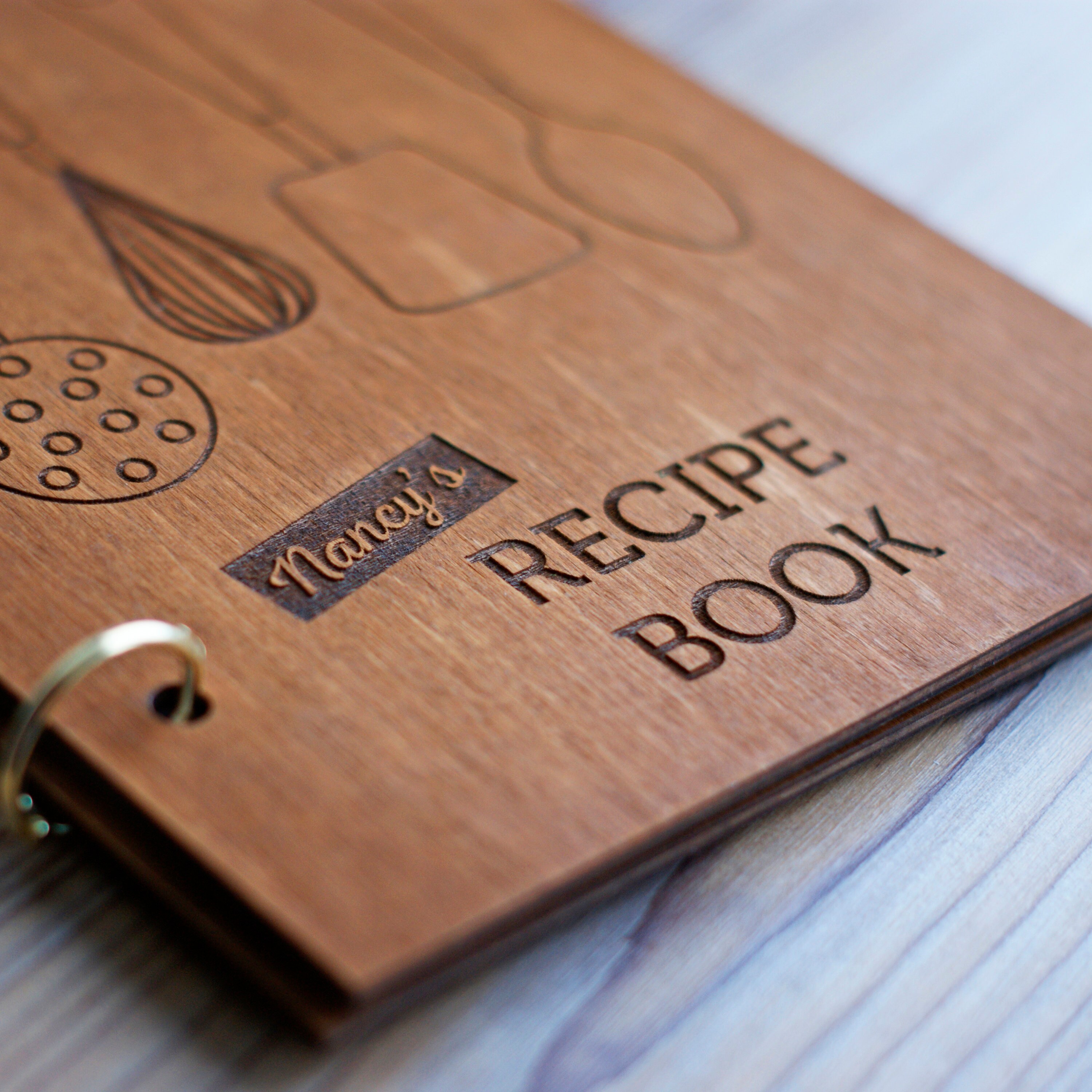 Recipe Binder Book Personalized Cookbook Journal Etsy