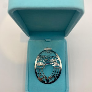 Baby Raven -Haida Jewelry - Sterling Silver Pendant