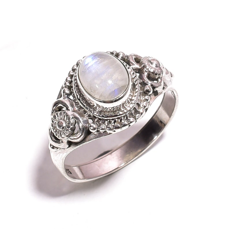 925 Sterling Silver RAINBOW MOONSTONE Pendant 2.75