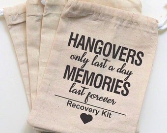 Bachelorette Favors Personalized set of 50 bags - Hangover Kit Bags for Bachelorette Party Favors - Bachelorette Party Decorations