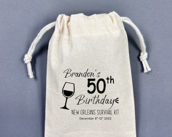 30, 40, 50th birthday return favors bag, Personalized party favor bags, Birthday return gift