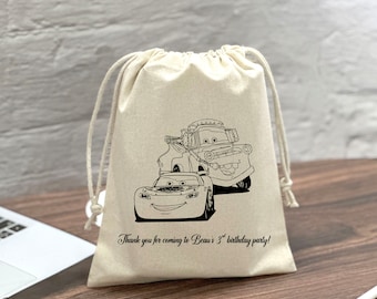 Disney Cars favour Bag, McQueen And Friends Bag, Character favor Bag, Disney Cars Merch, Kids favor Bag, Gifts For Disney Fans