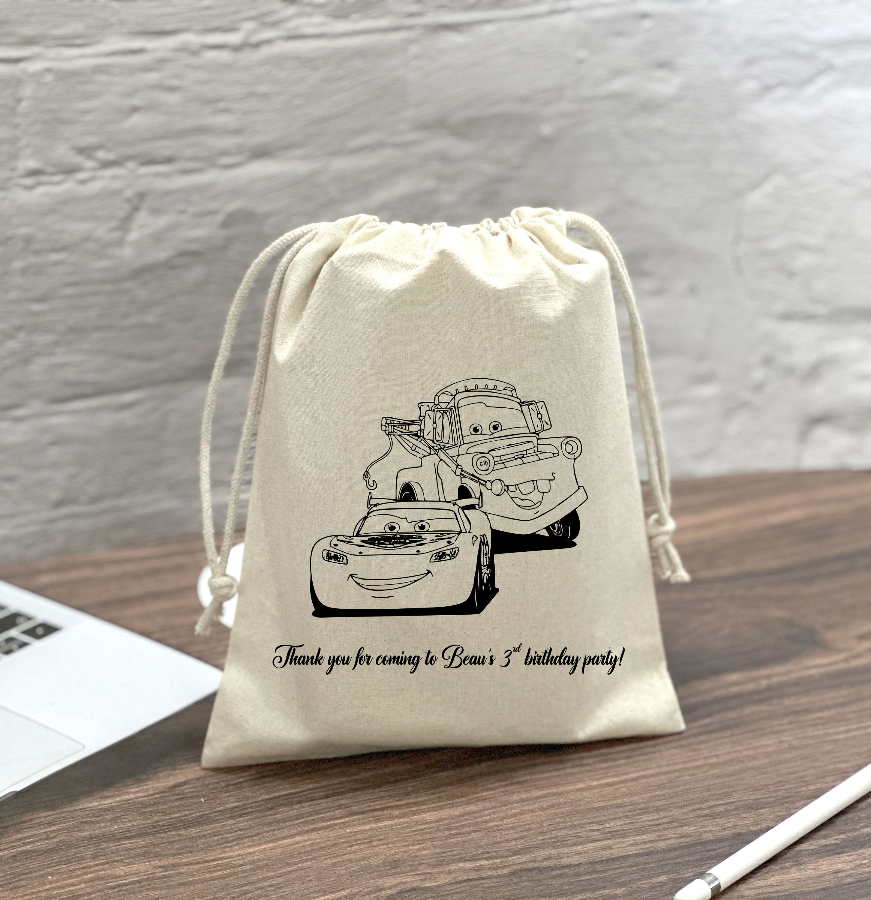 Disney Cars favour Bag, McQueen And Friends Bag, Character favor Bag, Disney Cars Merch, Kids favor Bag, Gifts For Disney Fans