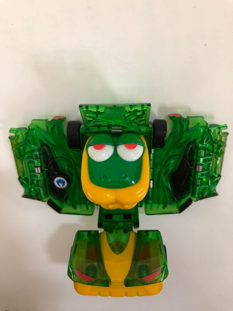 Action Figure TURNING MECARD DOKORY Trasformabile Robot-car Coreana Con 2 Carte - Usato