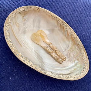 Perlmutt-Muschelschale, dekorative Riesen-Muschelschale mit Silberbesatz, Küsten-Catchall-Muschelschale, Süßigkeiten-Sammelschale, Heimdekoration