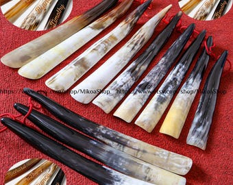 Personalized Shoe Horn Engraved Name Natural Horn Shoe Horn Long Handle Natural Ox Horn Shoehorn Father's Day Mother's Day Gift Unisex H3
