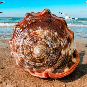 Bright Red Mouth Cameo Bullmouth Seashell Collection Conus Sea Shell Giant Seashell Bullmouth Cassis Rufa Decor Real Rare Shell
