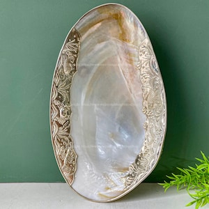 Fischschale, Muschelschale, Perlmutt, Riesen-Muschelschale, Muschelschale, Süßigkeiten-Sammelschale, Wohndekor, Perlenschale, Weihnachtsdekor