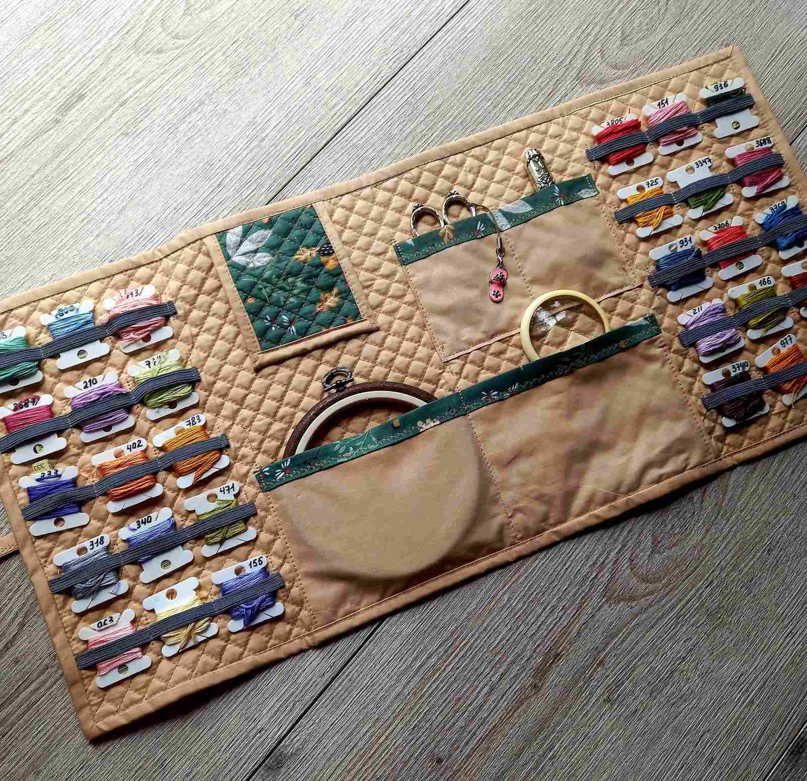 Needlework Bag, Cross Stitch Storage Project Bag, Handicraft Organizer