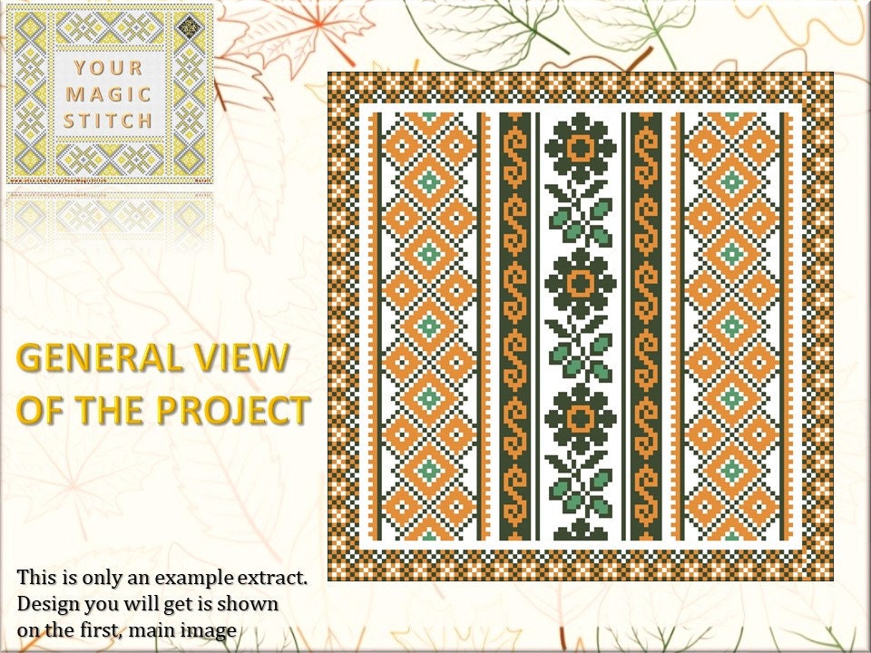 Sunflowers - counted cross stitch PDF pattern chart, instant download, DMC thread, love anniversary gift, geometric ornaments, aida