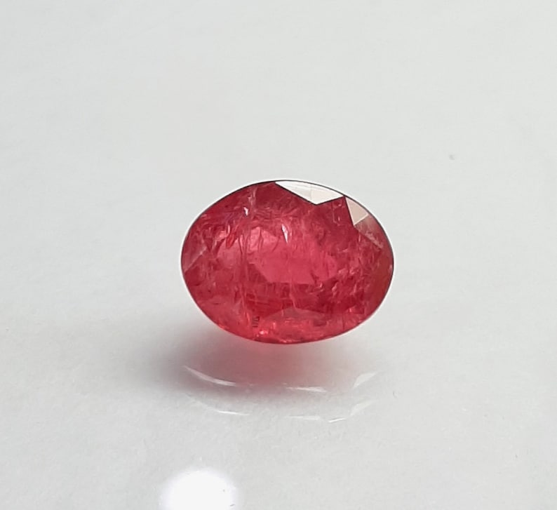Natural Red-Pink Spinel Faceted Oval Shape Gemstone 3.10Cts 9.70X7.50X5.00 mm AAA Spinel Gemstone Jewelry Stone B228