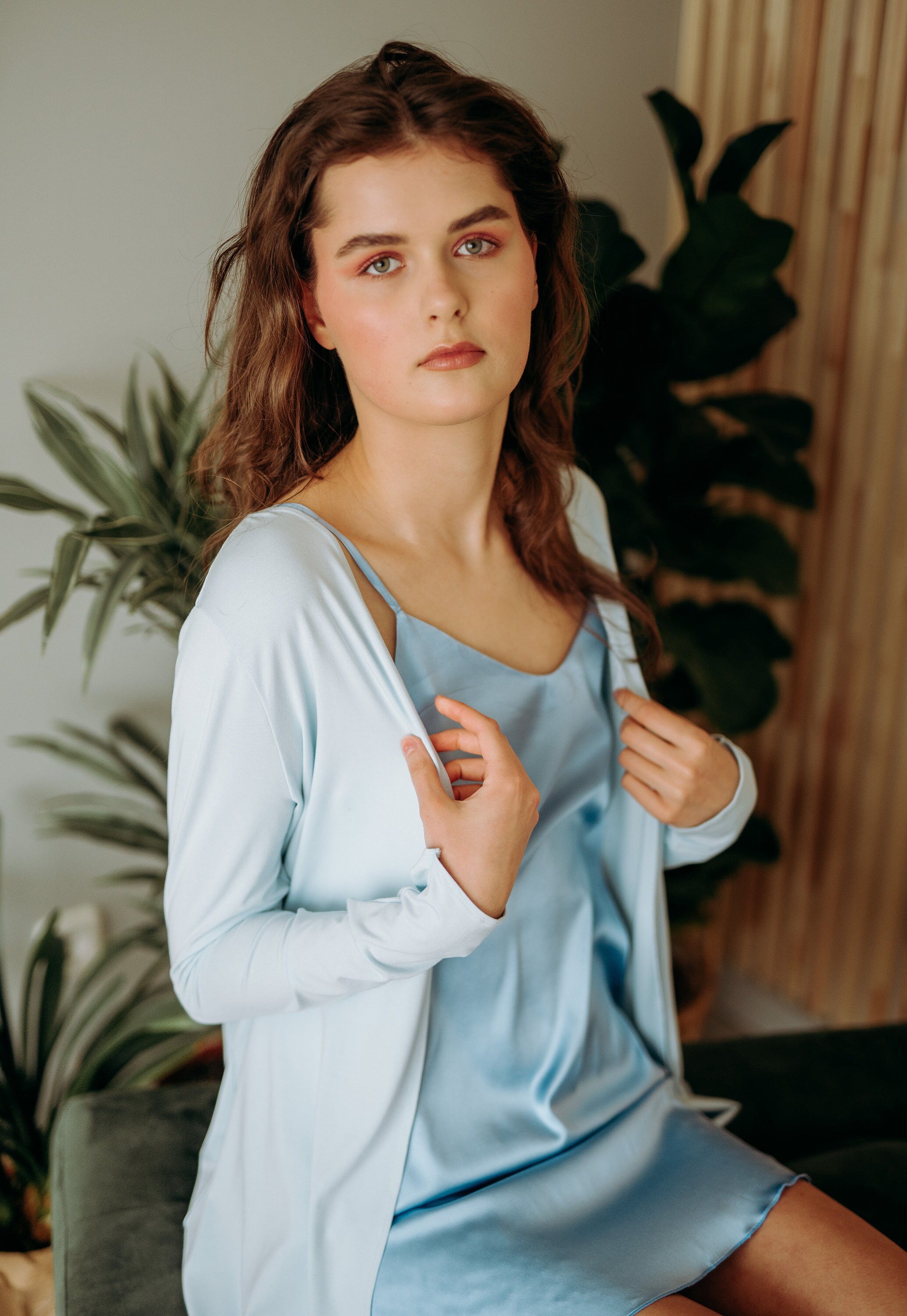 Short Cotton Robe and Slip Set Silk Slip Dress and Organic Etsy