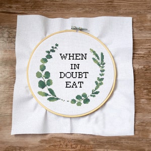 Botanical Supernatural Dean Winchester Quote Cross Stitch PDF Pattern