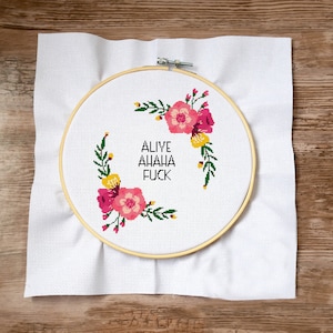 Alive Ahaha Cross Stitch Patrón PDF Patrón