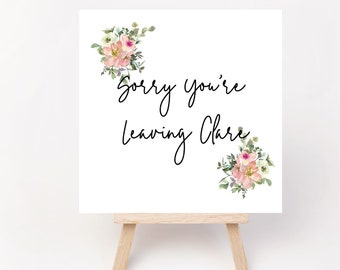 Personalised Sorry You're Leaving Card - Sorry You're Leaving Card - Minimalist Card - Personalised - Floral - Leaving Card - Minimalist