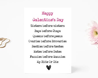 Happy Galentines Day - Valentines Card - Best Friend Card - Best Friend Valentines Card - Galentines Day - Valentines Day for Best Friend