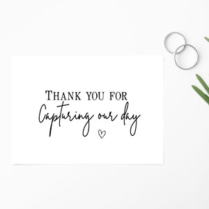 Thank You Wedding Cards - Thank You Cards - Pack Of Cards - Thank You For Being Our Capturing Our Day - Ring Bearer - Page Boy - Cards