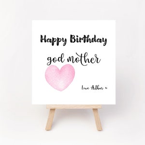 Happy Birthday God Mother Card Love From - Birthday Card - Personalised Birthday Card For God Mother  - God Mother  Card - Other Options