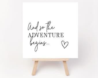 Adventure Begins Wedding Card: Congratulations Card
