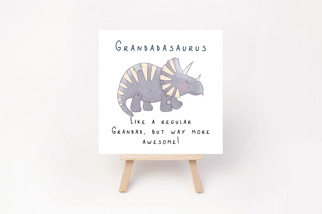 Grandadasaurus Card Father's Day Card Grandadasaurus Grandad Card Father's Day Cute Card - Etsy