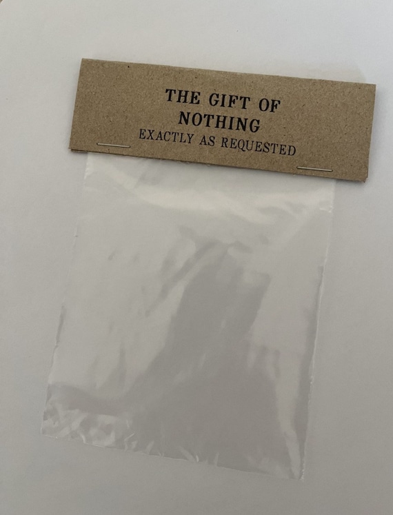 Bag of Nothing Funny Present, Christmas Gift, Hard to Buy For