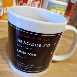 Newcastle United 2025 Carabao Cup Winning Mug