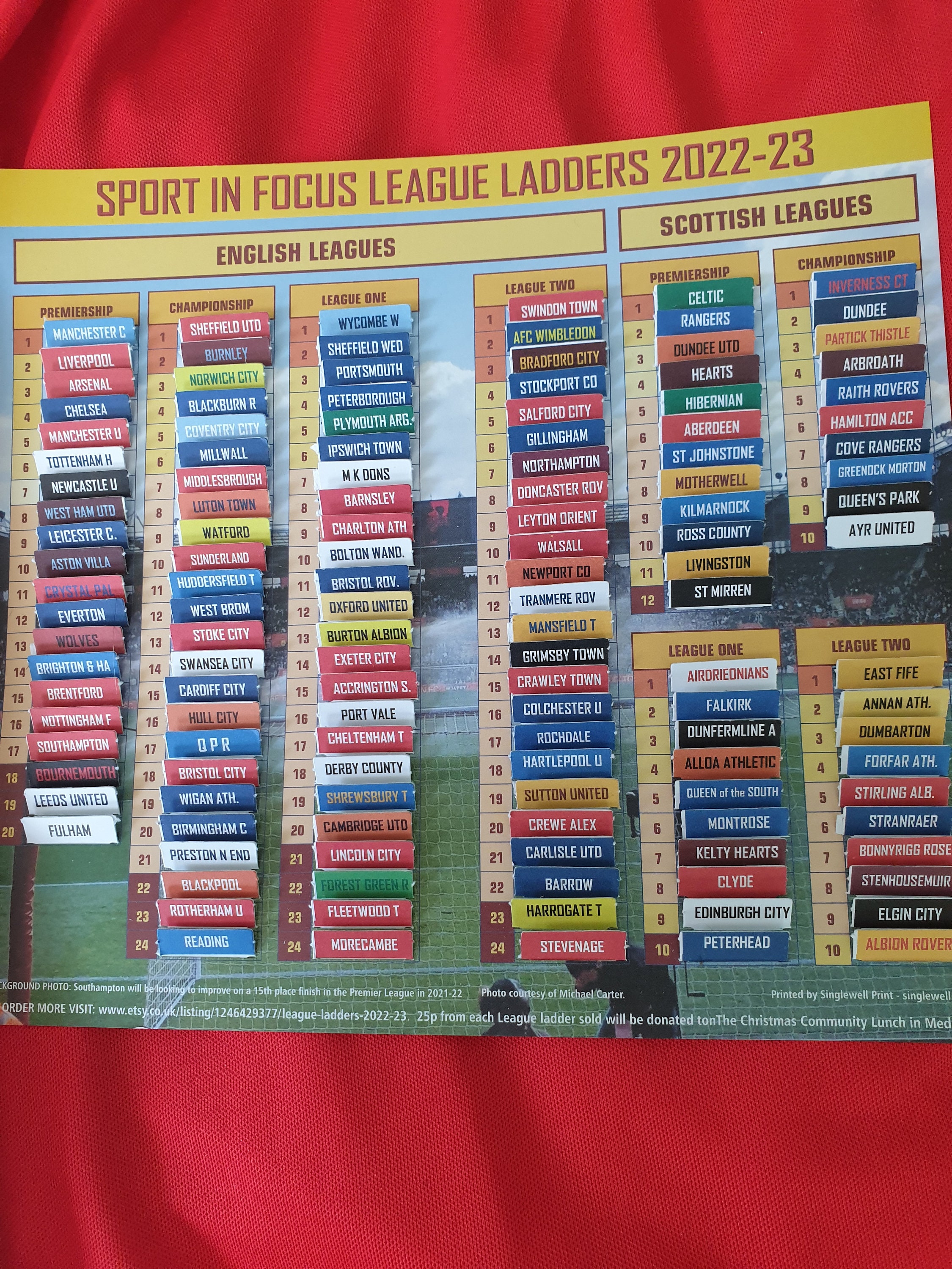 League Ladders 202223 Etsy