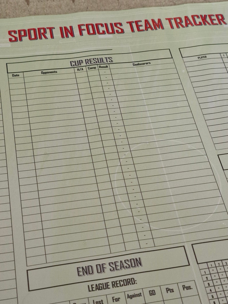 Team Tracker Wallchart - Etsy