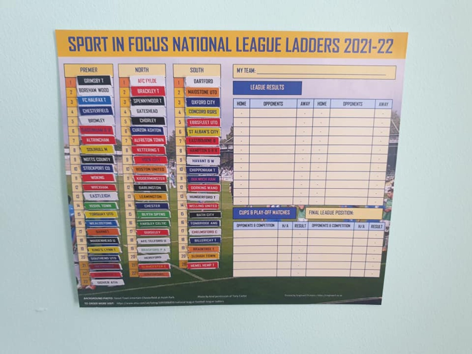 National League Football League Ladders Etsy UK