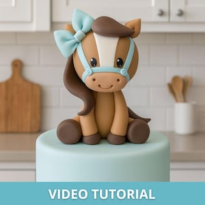 Fondant Horse Cake Topper Tutorial with Templates | Sugar Paste Animal Figure Video Course | Cake Decorating Class