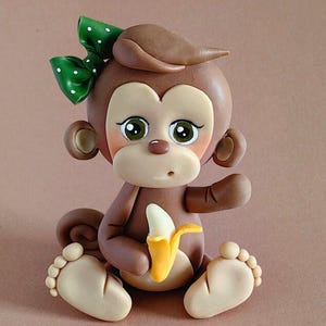 Monkey cake topper VIDEO Tutorial with templates