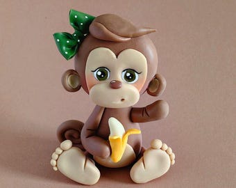 Monkey cake topper VIDEO Tutorial with templates