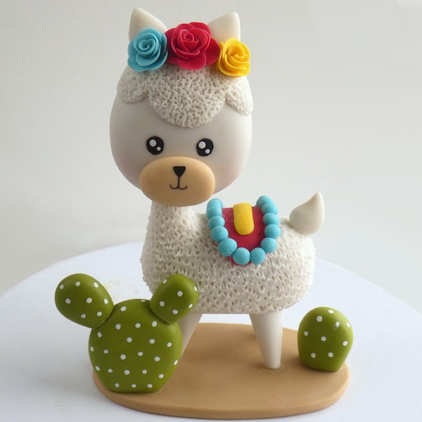 Fondant Llama cake topper