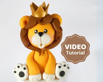 Lion cake topper VIDEO Tutorial with templates