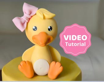 Duck cake topper VIDEO Tutorial with templates