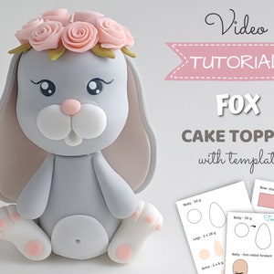 Fondant Hase Cake Topper VIDEO Anleitung mit Vorlagen (Waldtiere)