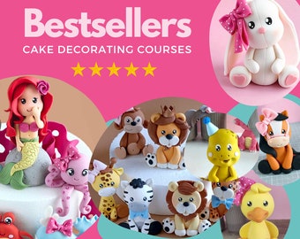 Cake Decorating Boundle with BESTSELLERS - over 20 VIDEO Tutorials with templates