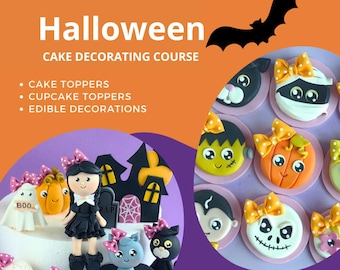 Halloween Cake Decorating Course VIDEO Tutorials with PDF templates
