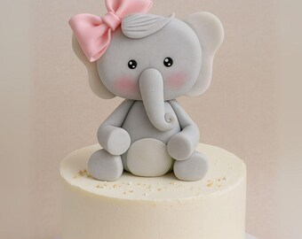Fondant Elephant Tutorial – Step by Step Cake Topper Video Course + Printable Templates | Sugar Paste Elephant for Baby Shower & Birthday