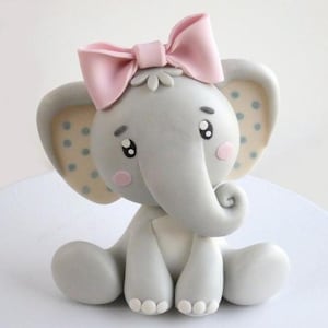 Elephant  cake topper VIDEO Tutorial with templates