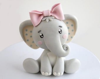 Elephant  cake topper VIDEO Tutorial with templates