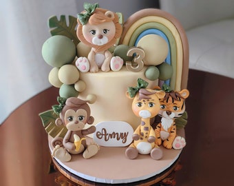 Large Fake Safari cake for birthday, baby shower, photo shoot