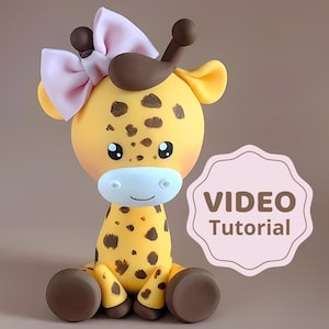 Giraffe cake topper VIDEO Tutorial with templates
