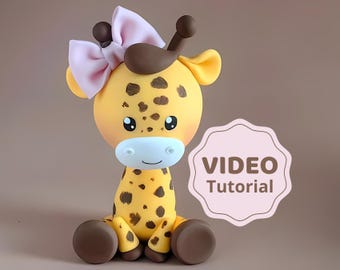 Giraffe cake topper VIDEO Tutorial with templates