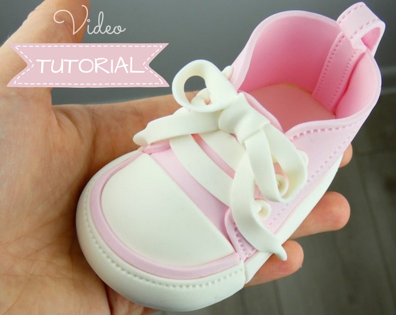 Baby Shoes Cake Topper VIDEO Tutorial With Templates Etsy