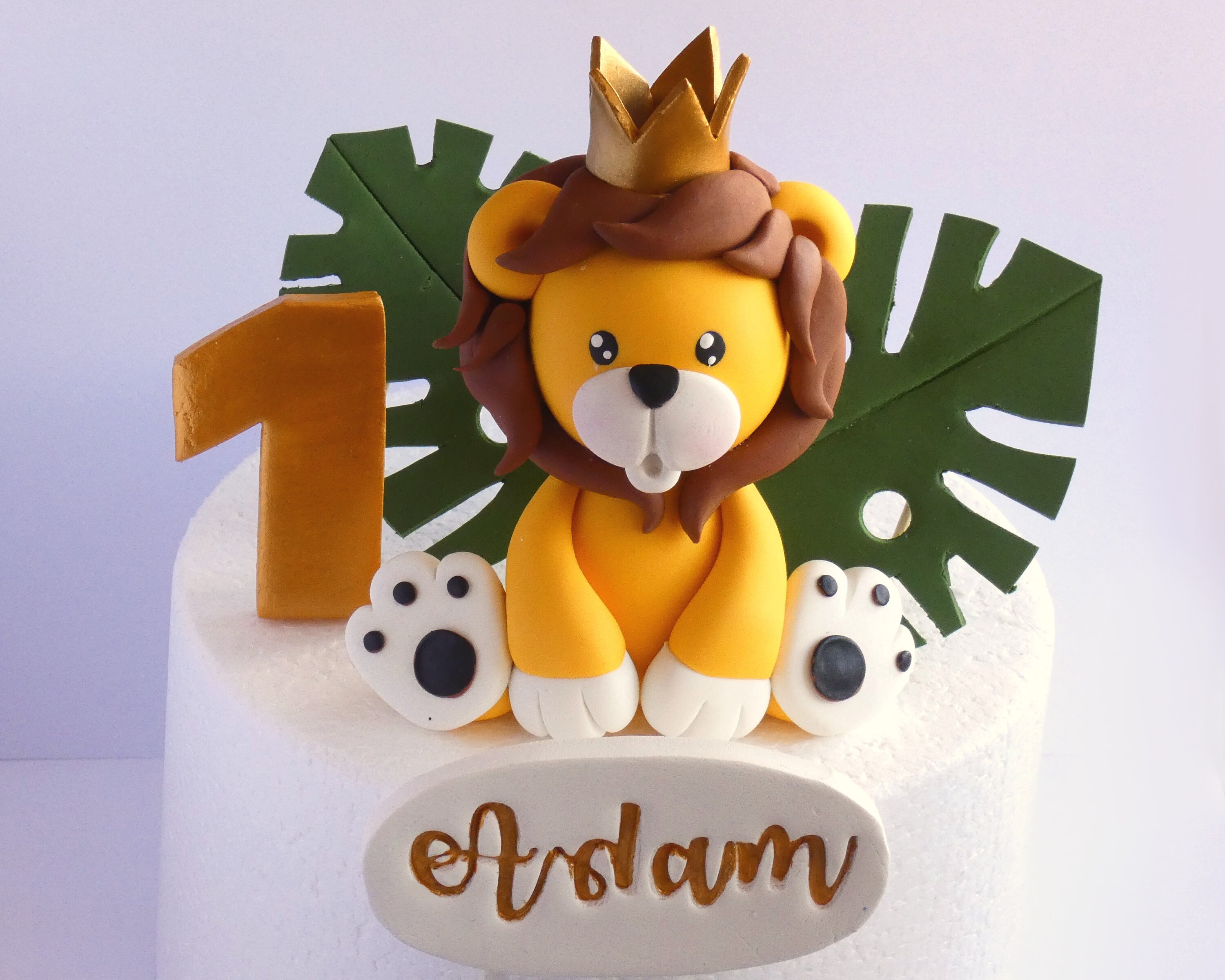 Lion King Cake Topper With Gold Crown Fondant Custom Cake Etsy Israel